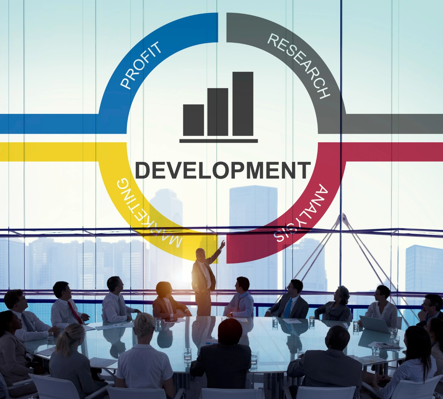 Training session with professionals learning new skills